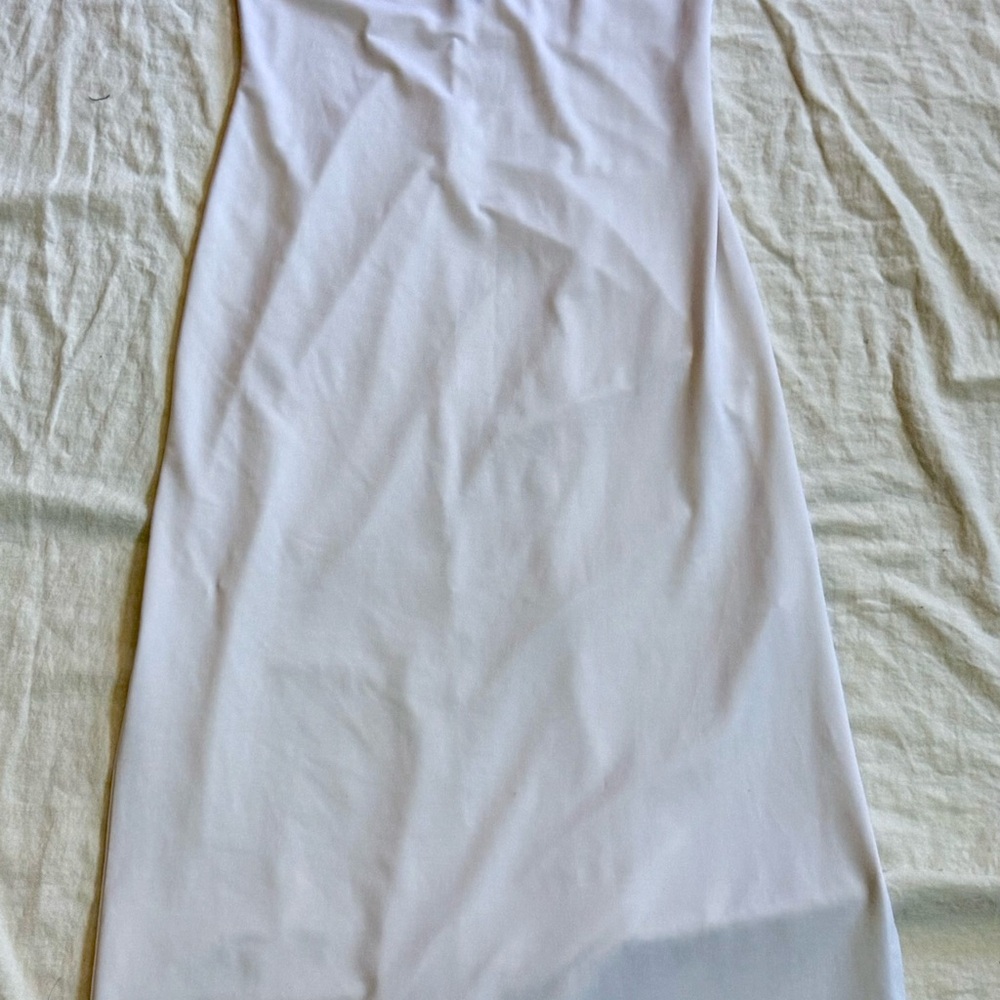 Vtg Softwear San Francisco White Maxi Slip Dress M 90s Y2K Minimalist USA Bridal